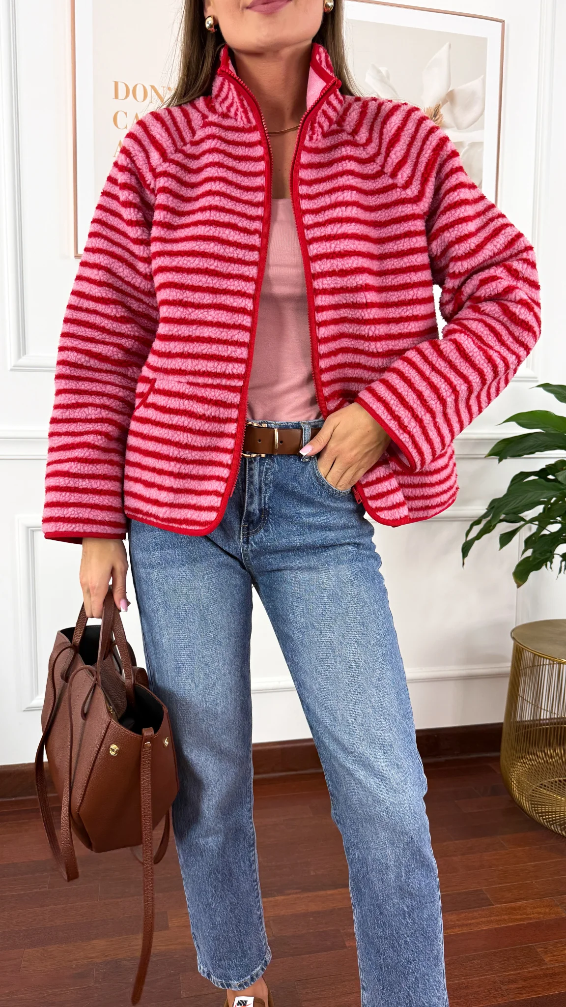 Bluza polarowa Selena w paski