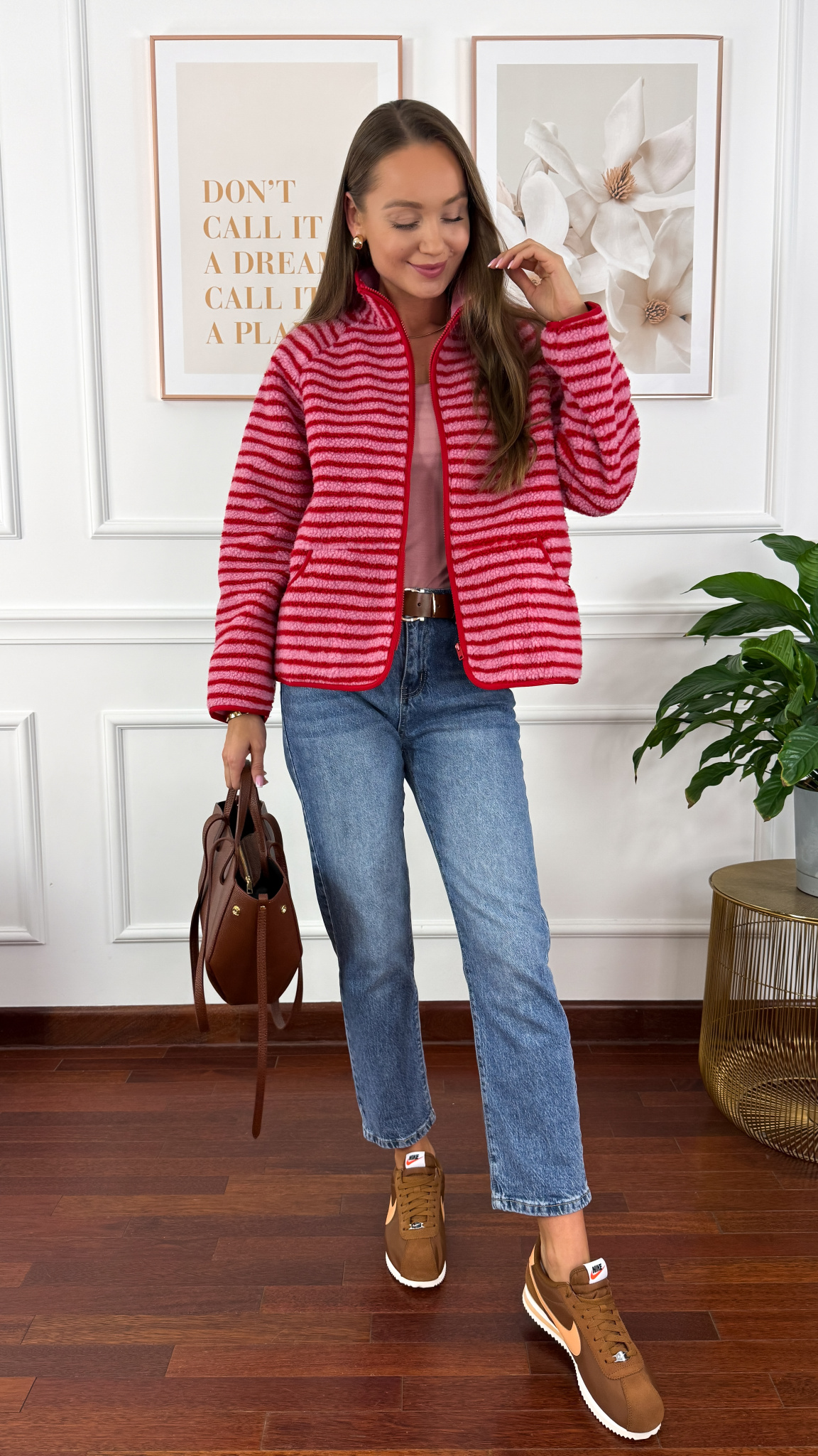 Bluza polarowa Selena w paski