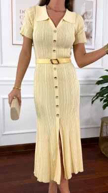 Wiskozowa sukienka Gaby żółta