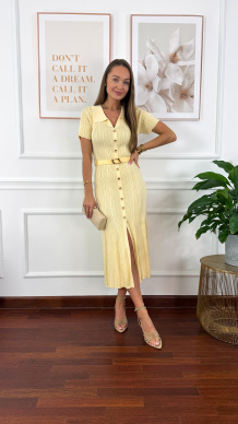 Wiskozowa sukienka Gaby żółta