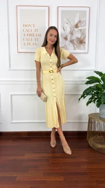 Wiskozowa sukienka Gaby żółta