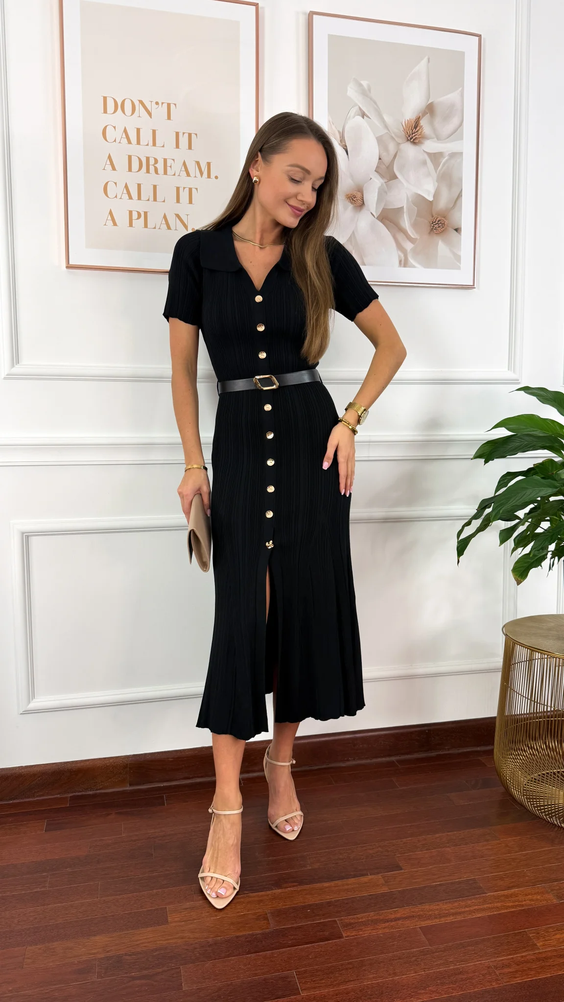 Wiskozowa sukienka Gaby czarna