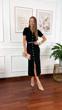 Wiskozowa sukienka Gaby czarna