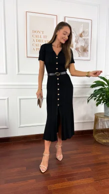 Wiskozowa sukienka Gaby czarna