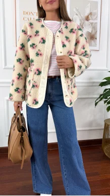 Bluza polarowa Sabia w kwiaty