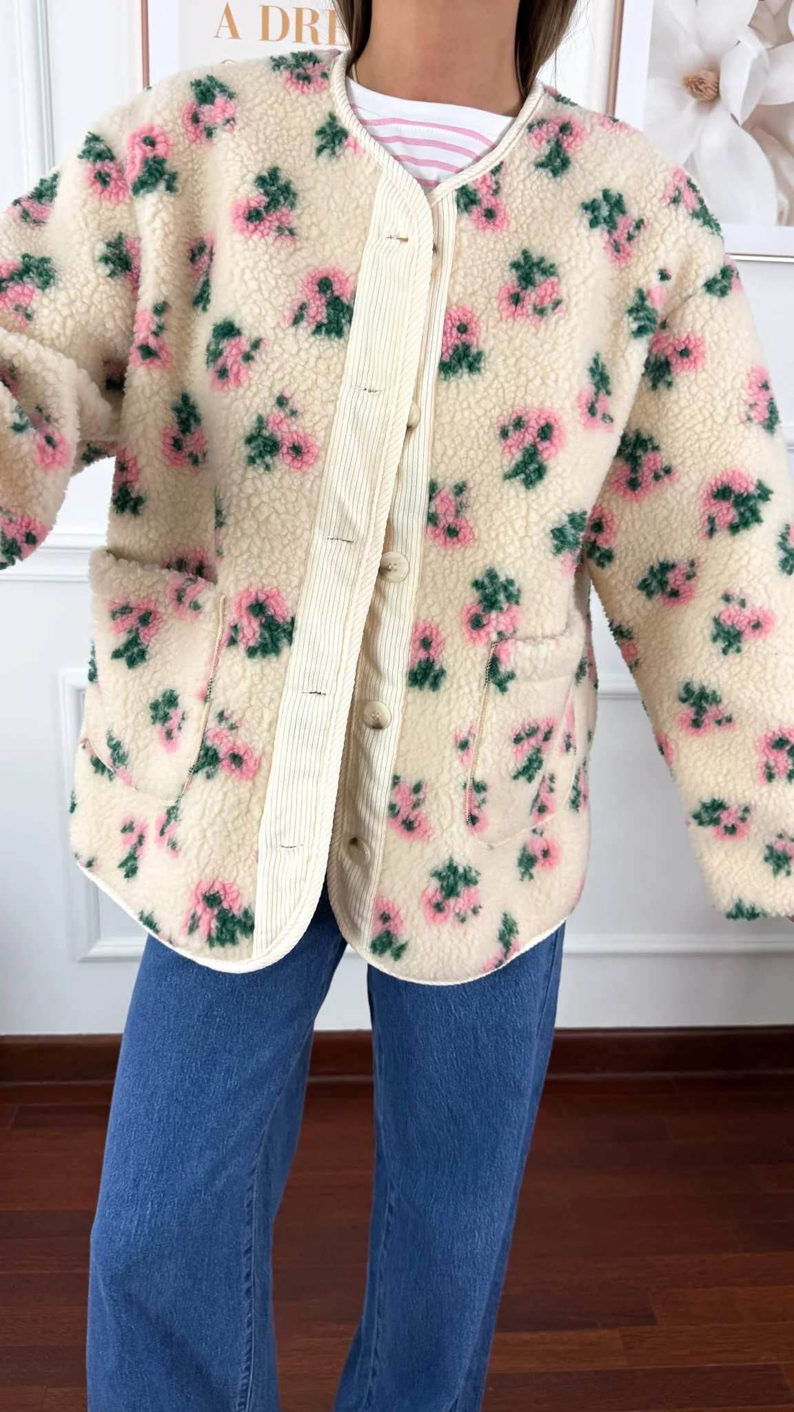 Bluza polarowa Sabia w kwiaty