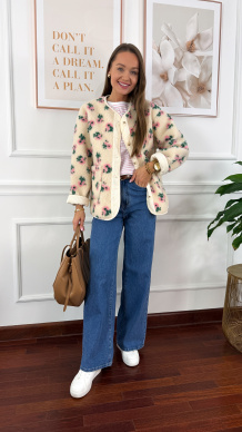 Kurtka polarowa Sabia w kwiaty