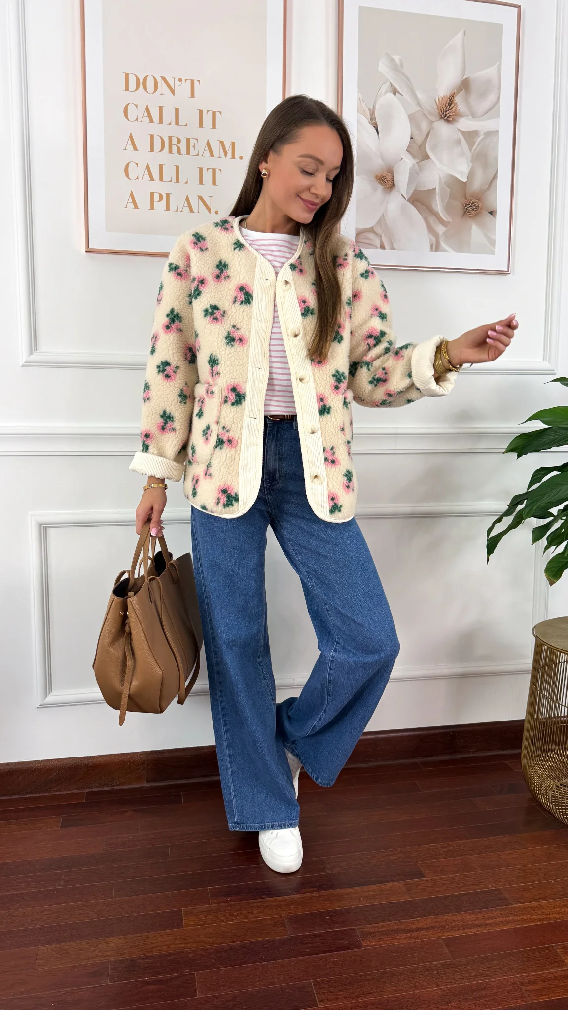 Bluza polarowa Sabia w kwiaty