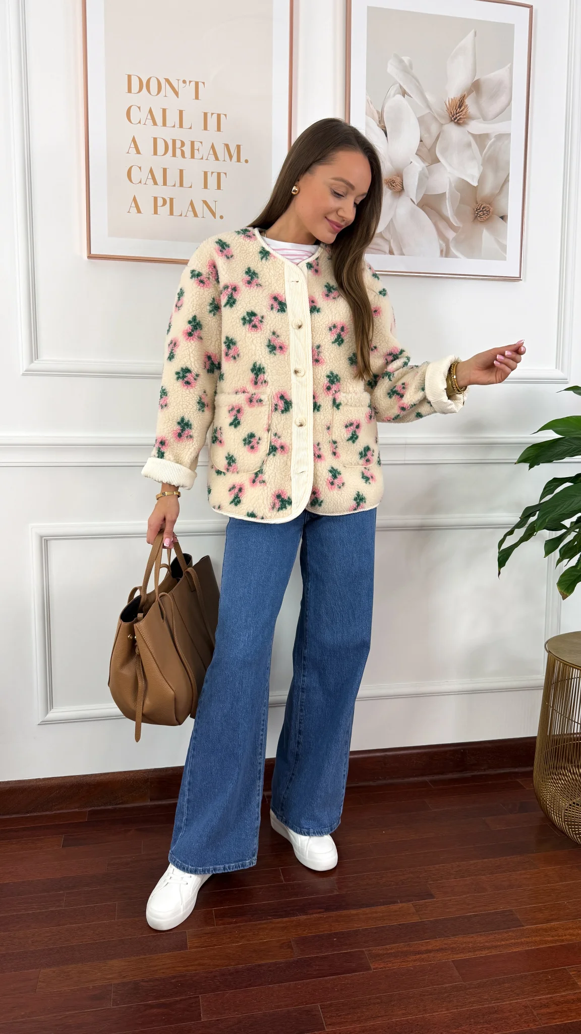 Bluza polarowa Sabia w kwiaty