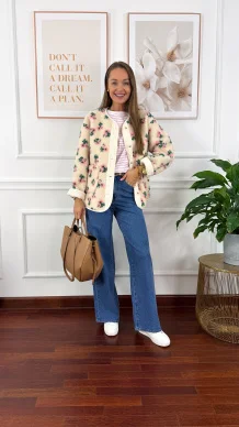 Bluza polarowa Sabia w kwiaty