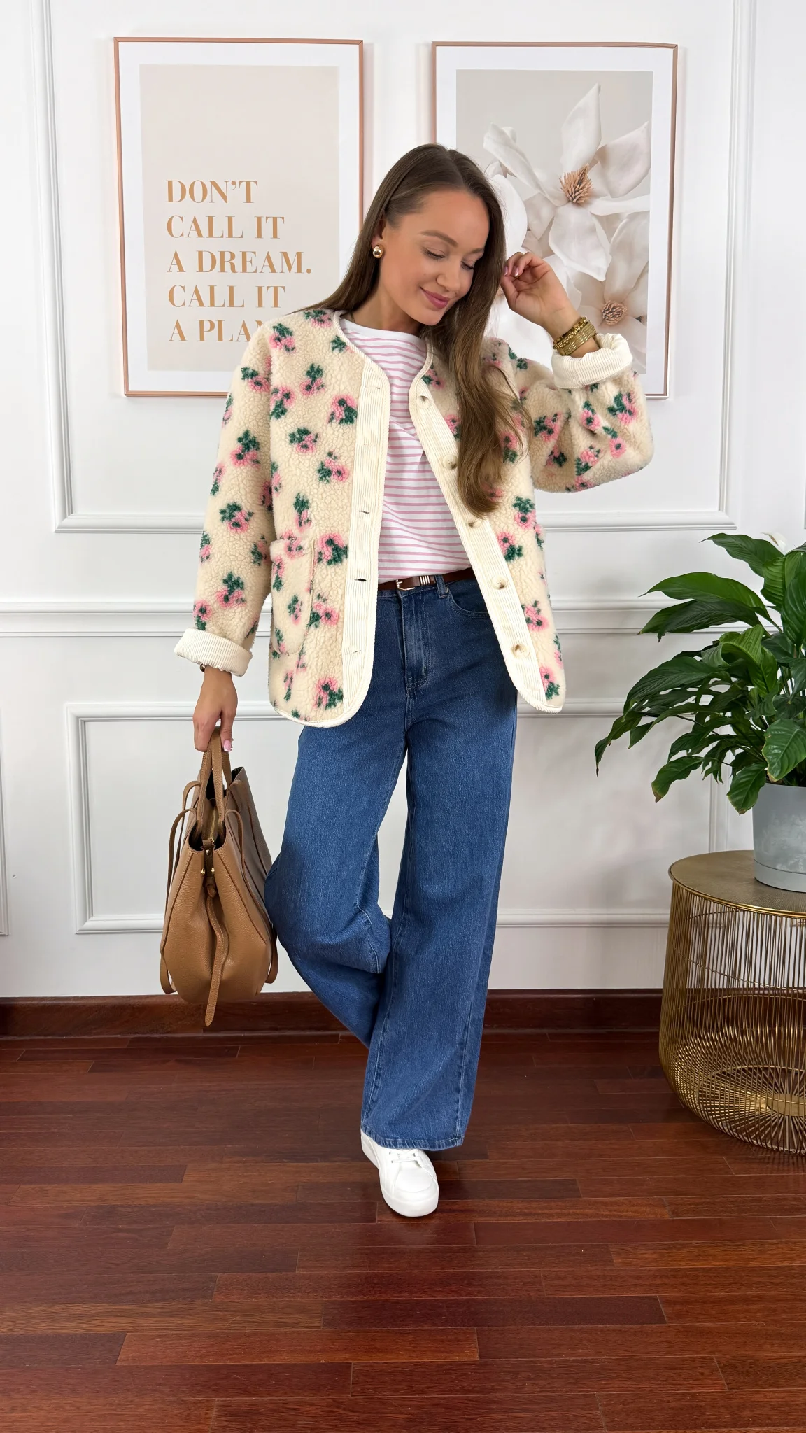 Bluza polarowa Sabia w kwiaty