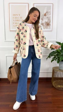 Bluza polarowa Sabia w kwiaty