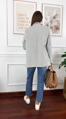 Bawełniana Marynarka Cosima w kratkę