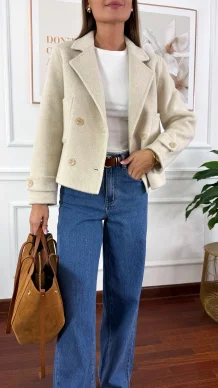 Wełniana kurtka Bellis beżowa