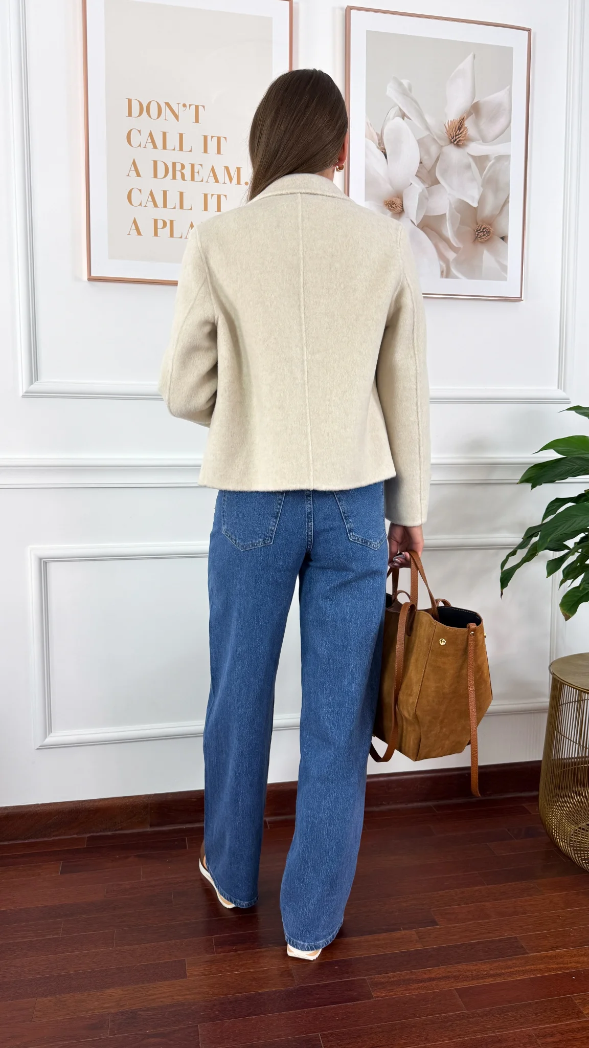 Wełniana kurtka Bellis beżowa