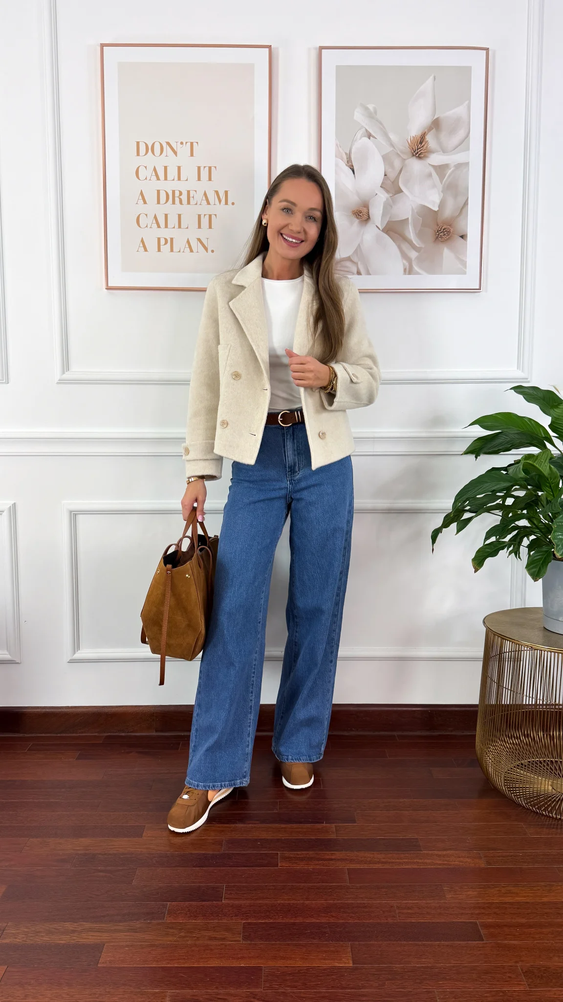 Wełniana kurtka Bellis beżowa