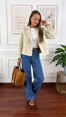 Wełniana kurtka Bellis beżowa