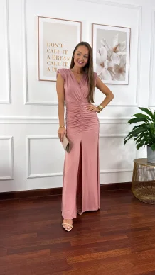 Sukienka maxi Grace brudny róż