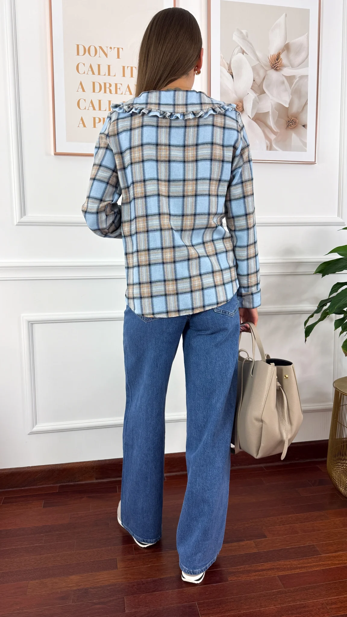 Koszula w kratę Azela w kratę niebieska