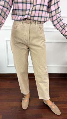 Bawełniane spodnie Sole beżowe