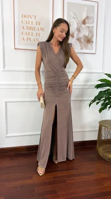 Sukienka maxi Grace cappucino