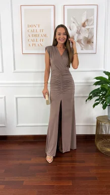 Sukienka maxi Grace cappucino