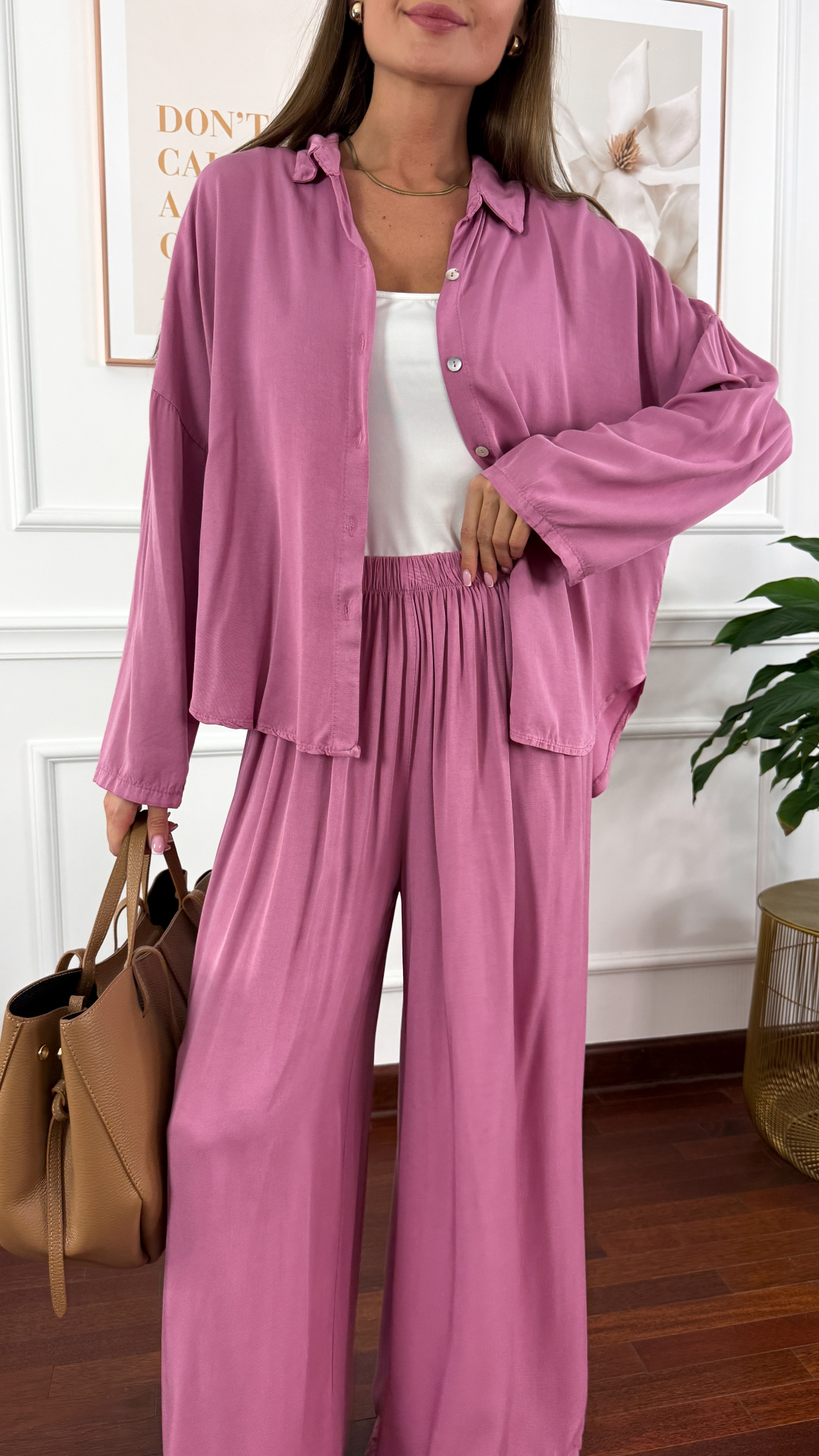 Wiskozowy komplet Ressa jagodowy