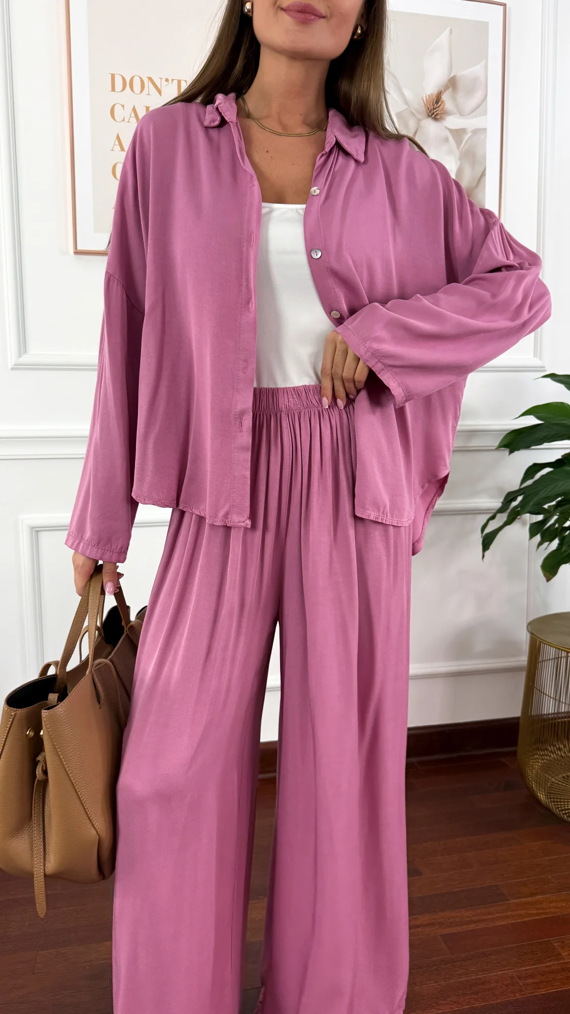 Wiskozowy komplet Ressa jagodowy