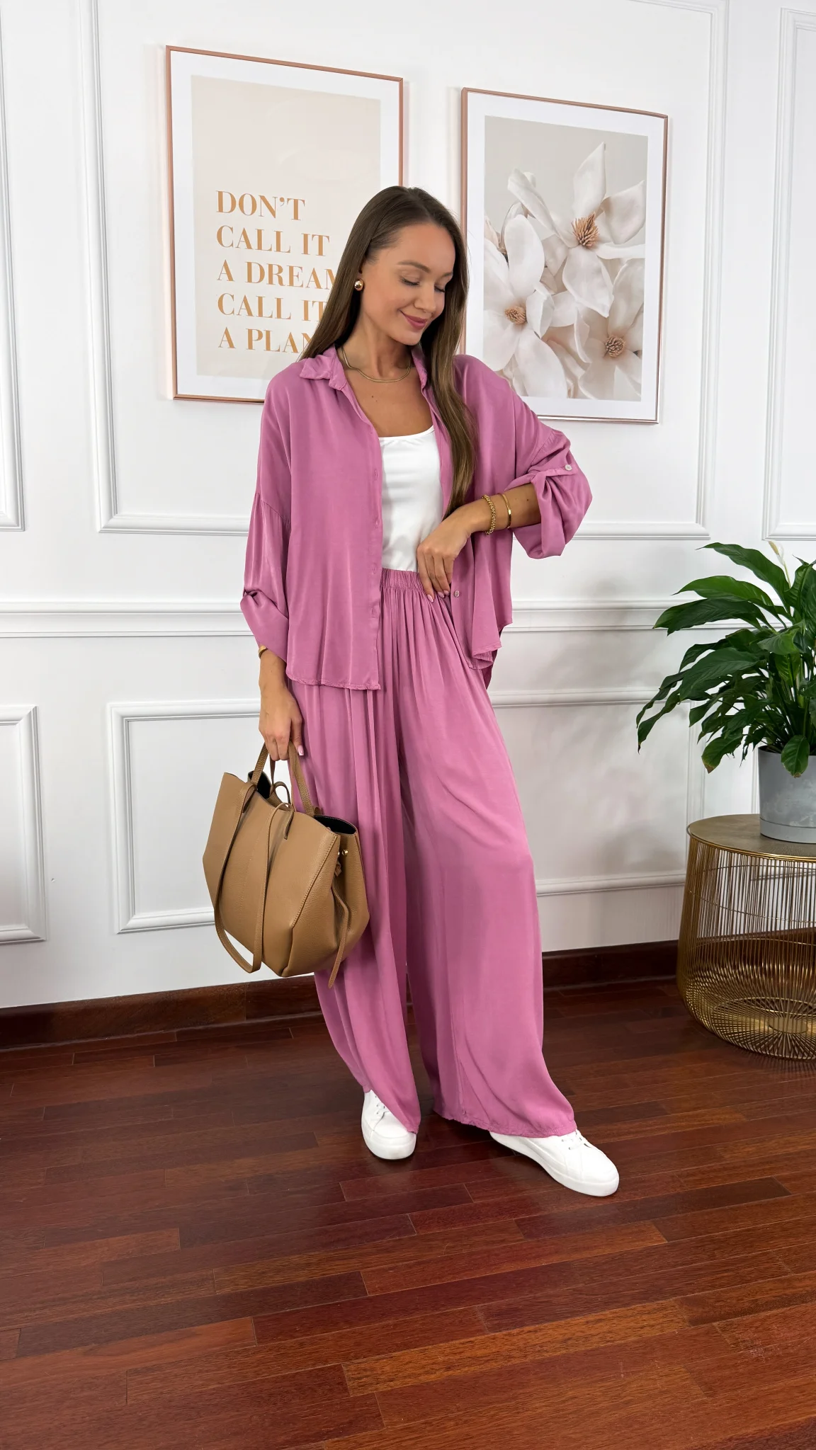 Wiskozowy komplet Ressa jagodowy