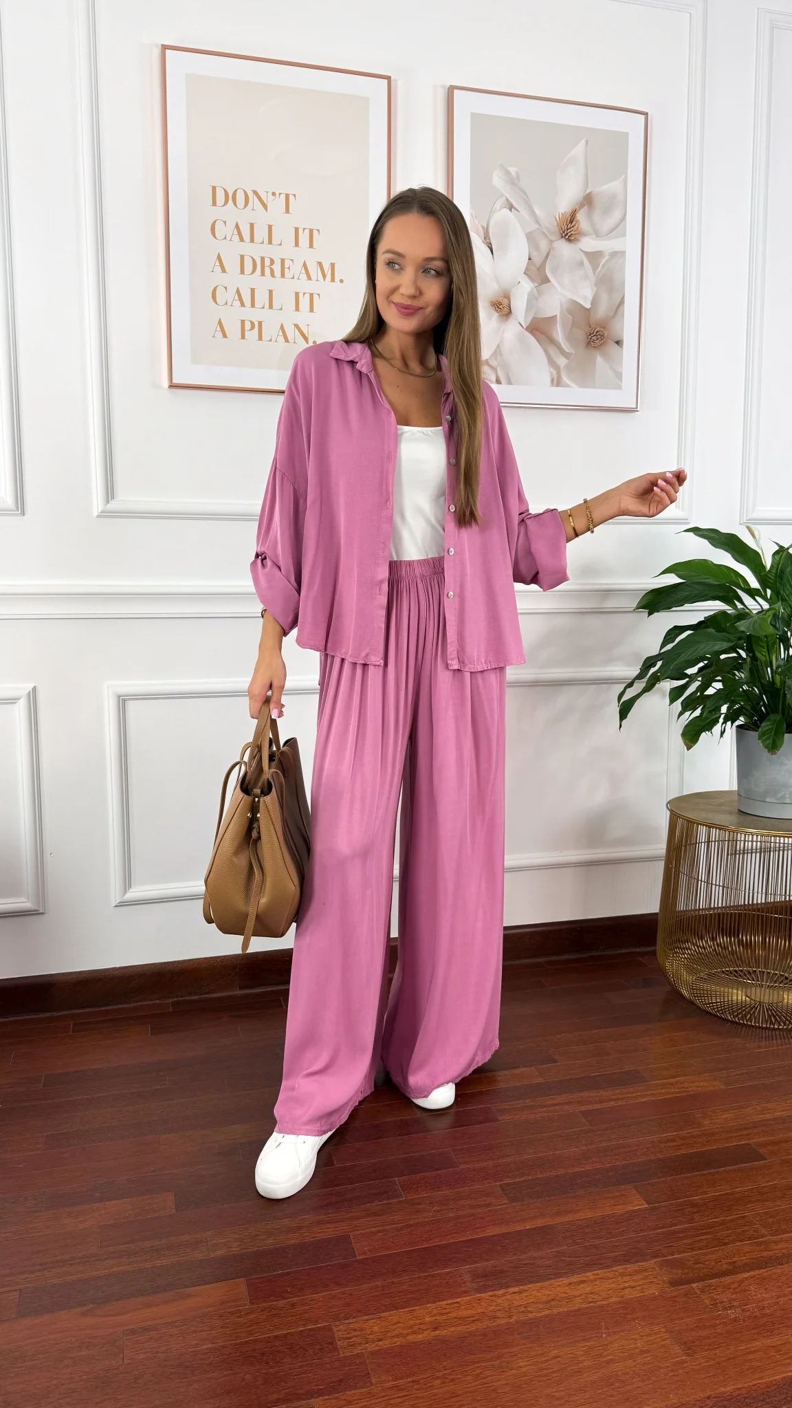 Wiskozowy komplet Ressa jagodowy