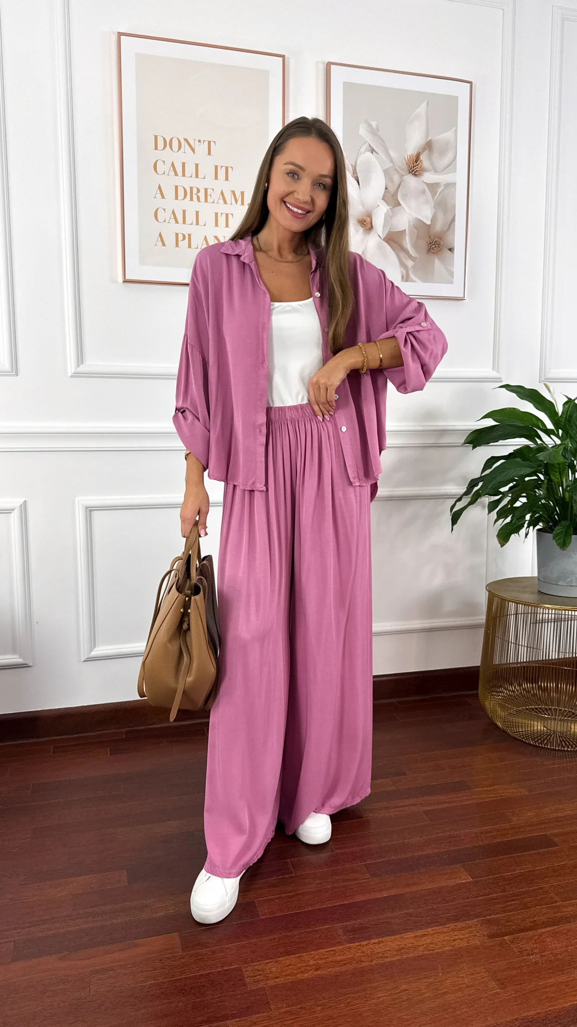 Wiskozowy komplet Ressa jagodowy