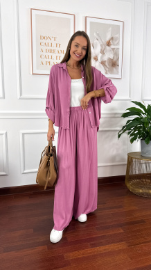 Wiskozowy komplet Ressa jagodowy