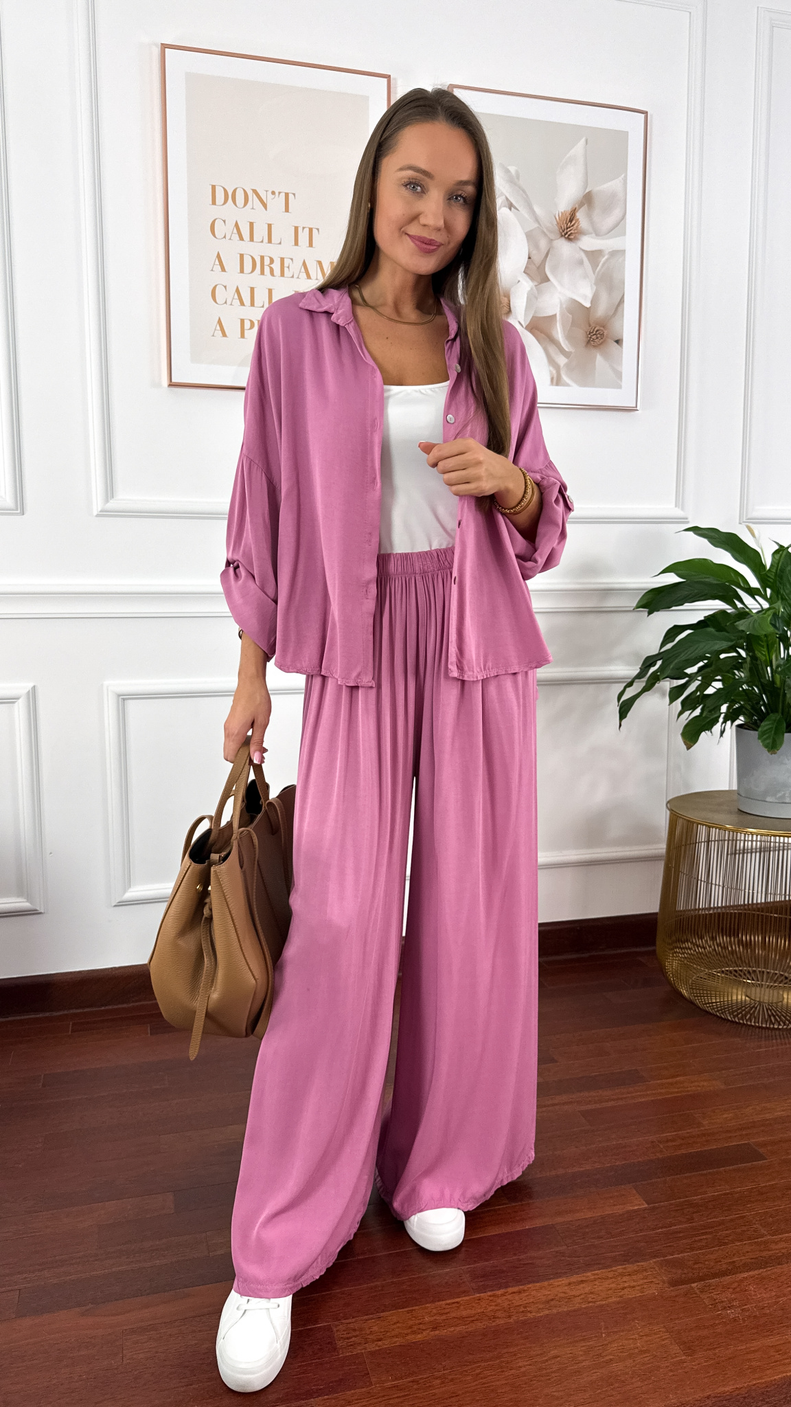 Wiskozowy komplet Ressa jagodowy