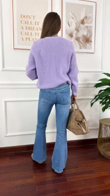 Alpakowy kardigan Nolia fioletowy