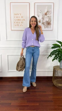 Alpakowy kardigan Nolia fioletowy