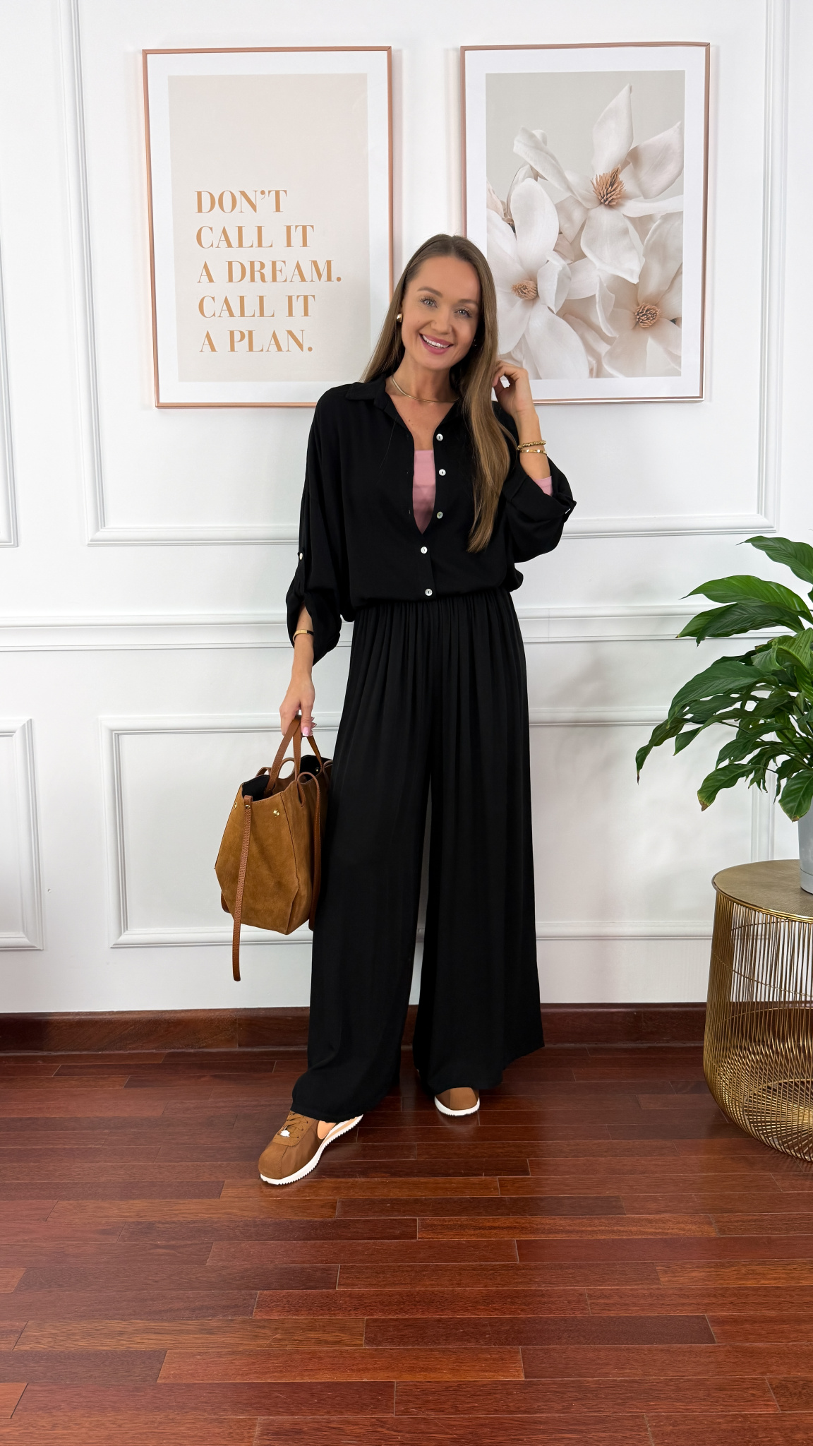 Wiskozowy komplet Ressa czarny