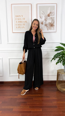 Wiskozowy komplet Ressa czarny