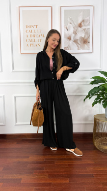 Wiskozowy komplet Ressa czarny