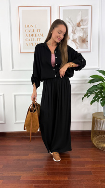 Wiskozowy komplet Ressa czarny