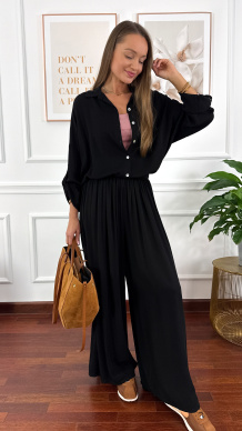 Wiskozowy komplet Ressa czarny