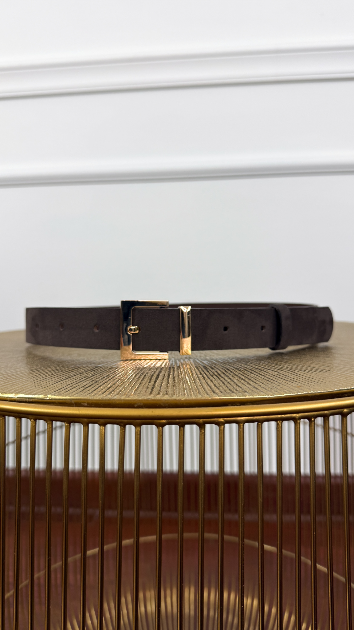 Pasek skórzany Harlow zamsz...