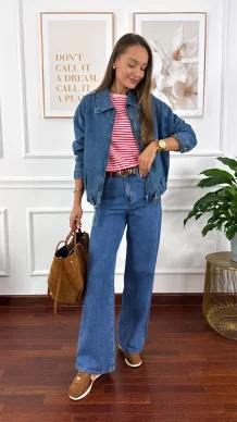 Spodnie wide leg Vanessa denim