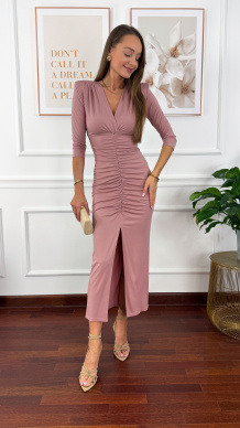 Sukienka maxi Benia różowa