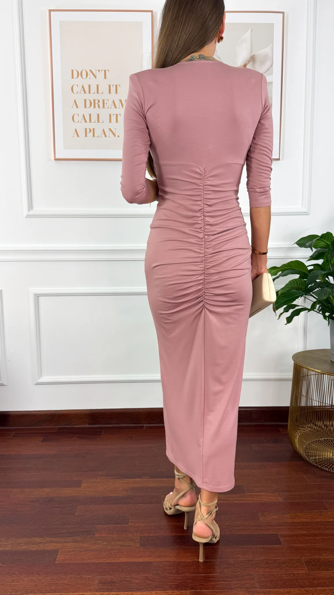 Sukienka maxi Benia różowa