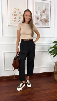 Bawełniana t-shirt Pam beżowy