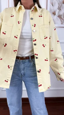 Koszula Ruby w wiśnie żółta