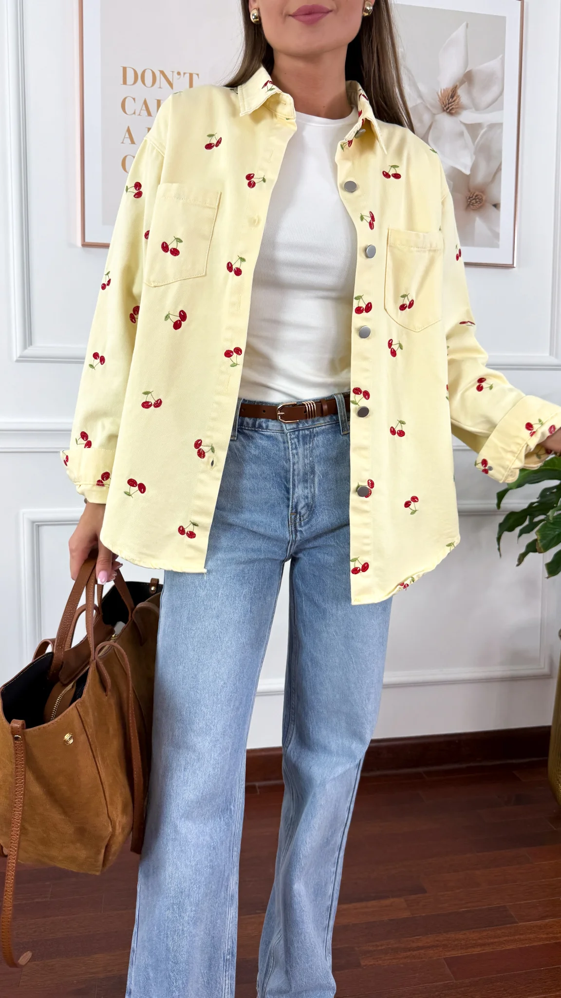 Koszula Ruby w wiśnie żółta