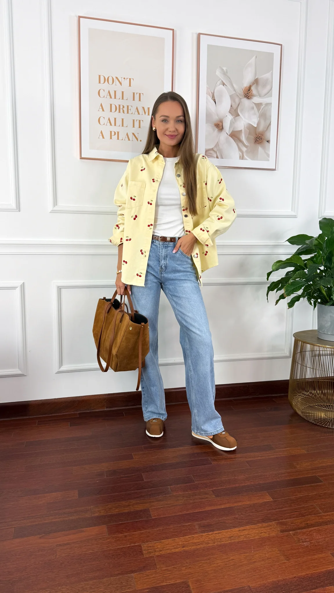 Koszula Ruby w wiśnie żółta