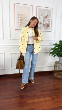 Koszula Ruby w wiśnie żółta