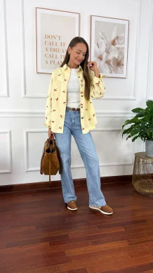 Koszula Ruby w wiśnie żółta